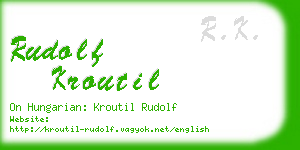 rudolf kroutil business card